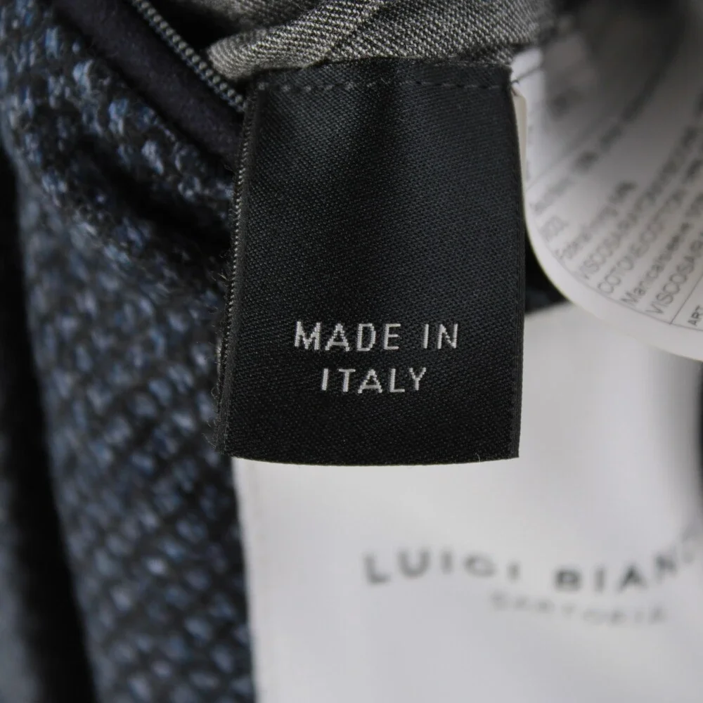 Luigi Bianchi Sartoria NWT Wool Sport Coat / Jacket Size 52R (42R US) In Blue